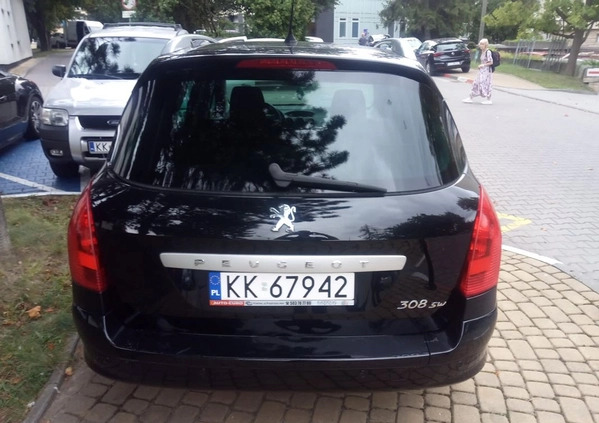 Peugeot 308 cena 15500 przebieg: 198000, rok produkcji 2010 z Kraków małe 46